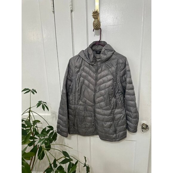32Degrees Heat women’s size large gray puffer coat - Picture 1 of 9